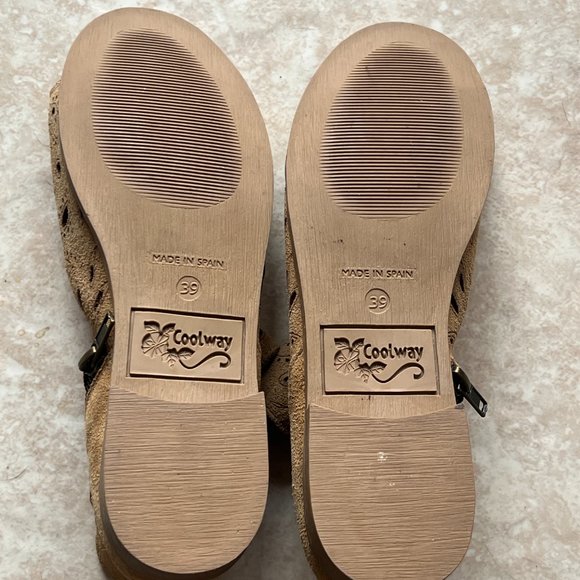 Coolway - Nelia Laser Cut Open Toe Bootie in tan (39/7.5) - Picture 3 of 4